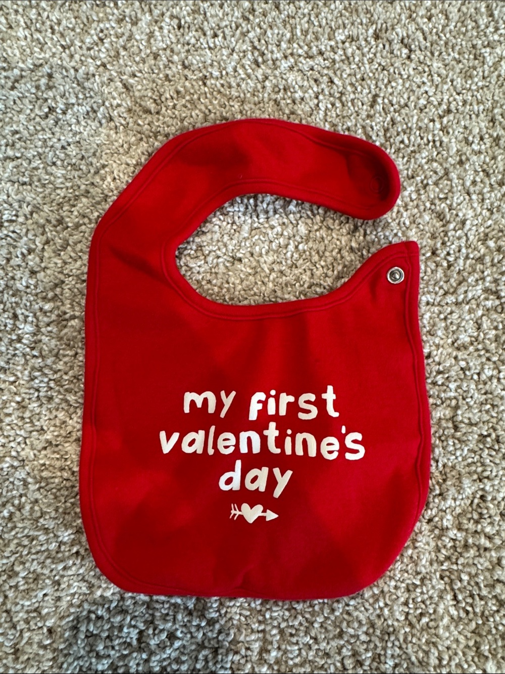 Carter's Red "My First Valentine's Day" Baby Bib